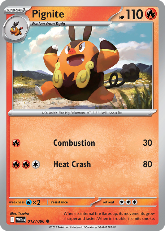 Pignite - 12/86 - Normal - NM - Common - White Flare