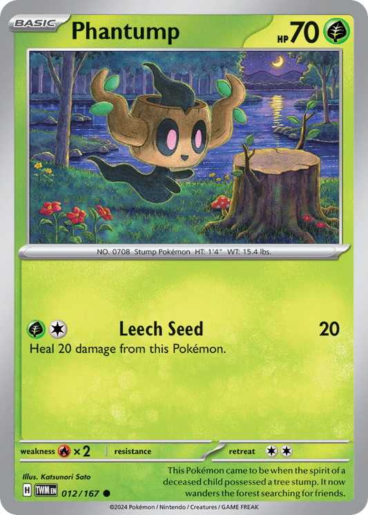 Phantump - 12/167 - Reverse Holofoil - NM - Common - Twilight Masquerade