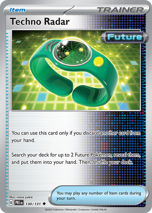 Techno Radar - 130/131 - Reverse Holofoil - NM - Uncommon - Prismatic Evolutions