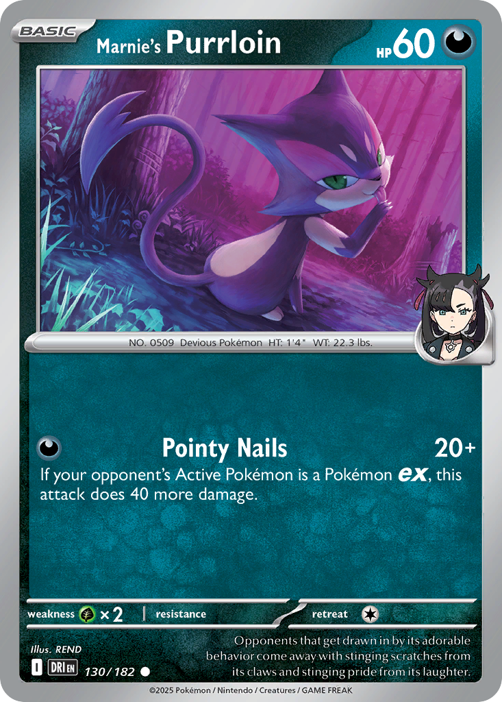 Marnie's Purrloin - 130/182 - Normal - NM - Common - Destined Rivals
