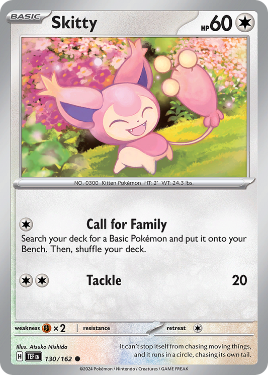 Skitty - 130/162 - Reverse Holofoil - NM - Common - Temporal Forces