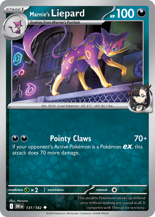 Marnie's Liepard - 131/182 - Normal - NM - Uncommon - Destined Rivals