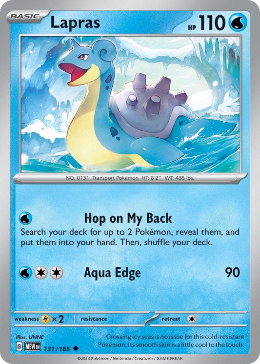 Lapras - 131/165 - Normal - NM - Uncommon - 151
