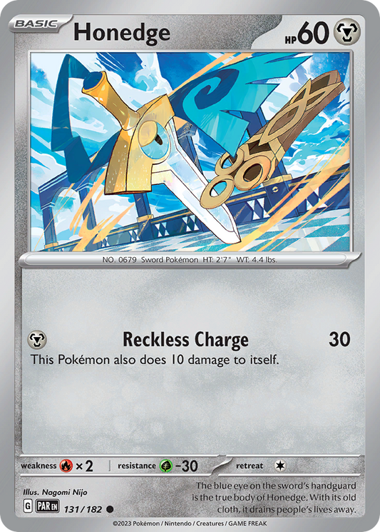 Honedge - 131/182 - Normal - NM - Common - Paradox Rift
