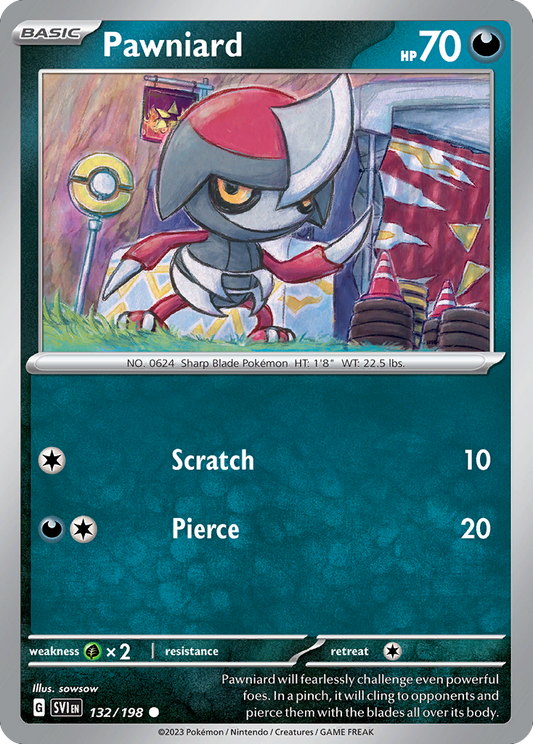 Pawniard - 132/198 - Normal - NM - Common - Scarlet & Violet