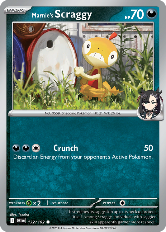 Marnie's Scraggy - 132/182 - Normal - NM - Common - Destined Rivals