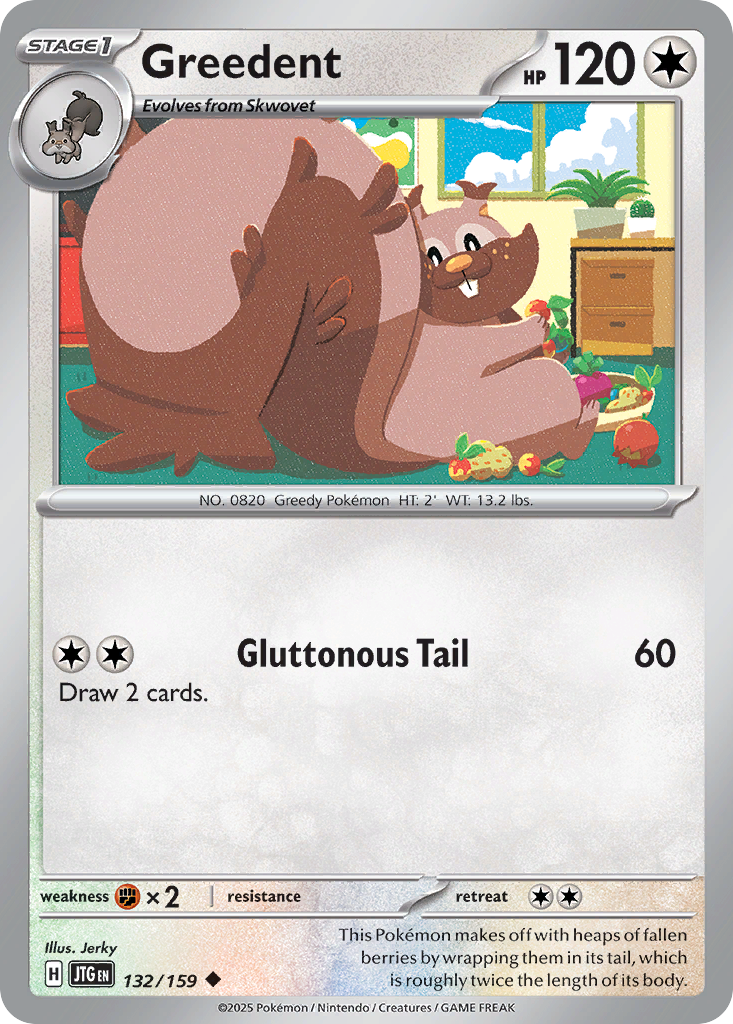 Greedent - 132/159 - Normal - NM - Uncommon - Journey Together