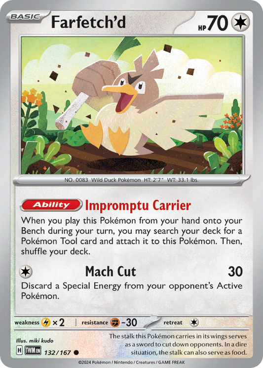 Farfetch'd - 132/167 - Reverse Holofoil - NM - Common - Twilight Masquerade