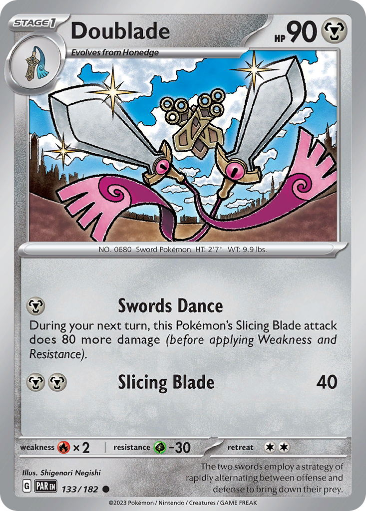Doublade - 133/182 - Normal - NM - Common - Paradox Rift