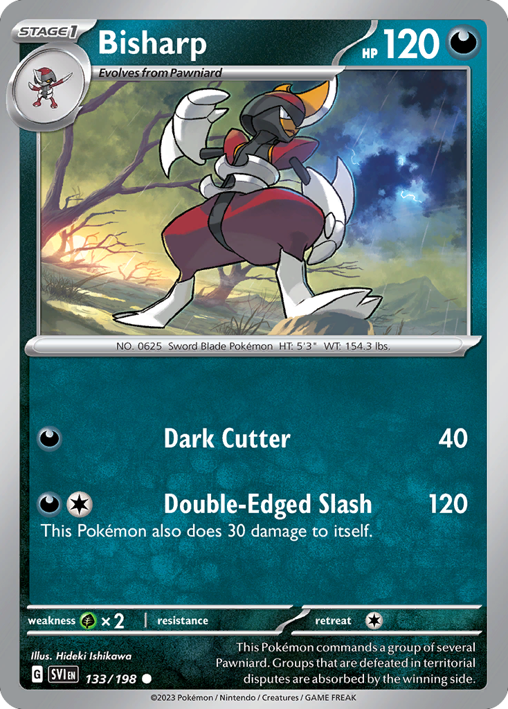 Bisharp - 133/198 - Normal - NM - Common - Scarlet & Violet