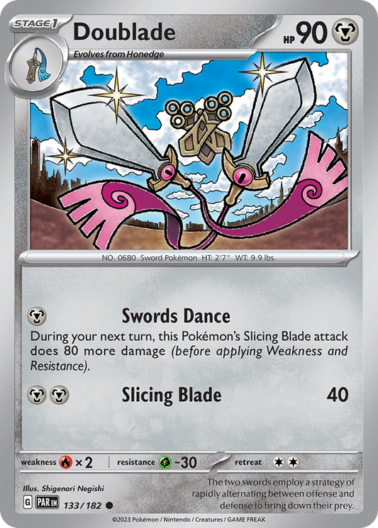 Doublade - 133/182 - Reverse Holofoil - NM - Common - Paradox Rift