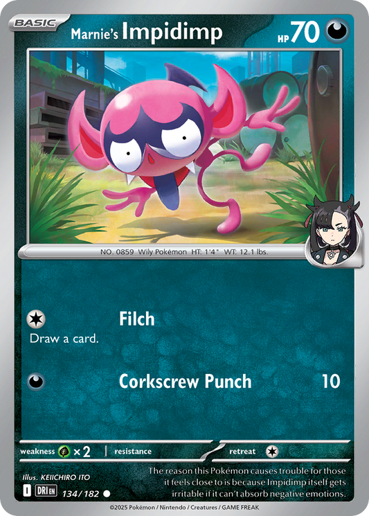 Marnie's Impidimp - 134/182 - Normal - NM - Common - Destined Rivals