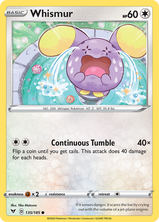 Whismur - 135/185 - Normal - NM - Common - Vivid Voltage