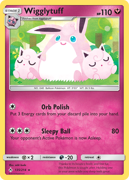 Wigglytuff - 135/214 - Normal - NM - Rare - Unbroken Bonds