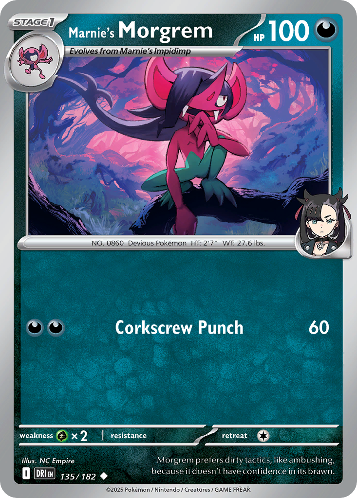 Marnie's Morgrem - 135/182 - Normal - NM - Uncommon - Destined Rivals