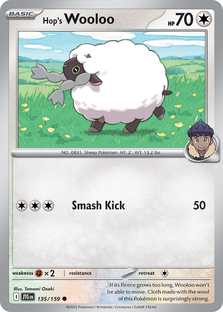 Hop's Wooloo - 135/159 - Normal - NM - Common - Journey Together