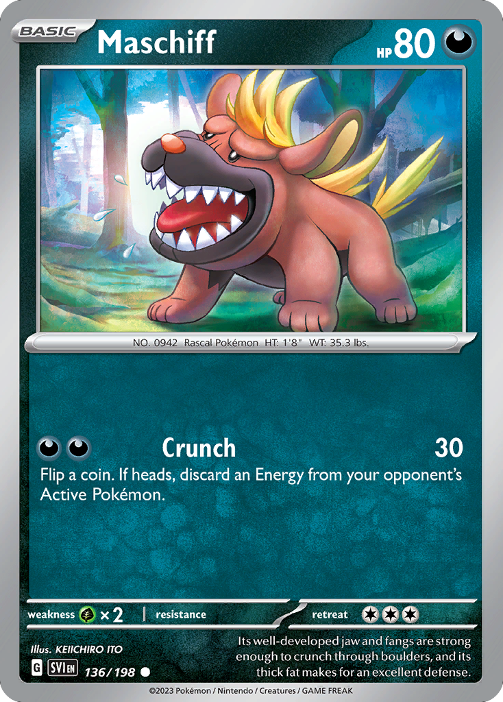 Maschiff - 136/198 - Normal - NM - Common - Scarlet & Violet