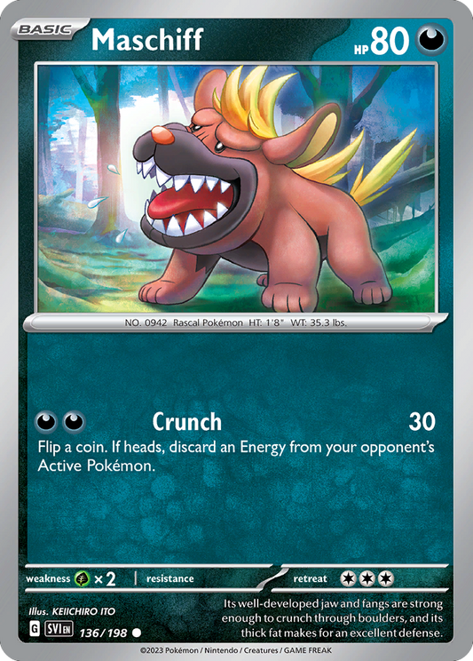 Maschiff - 136/198 - Normal - NM - Common - Scarlet & Violet