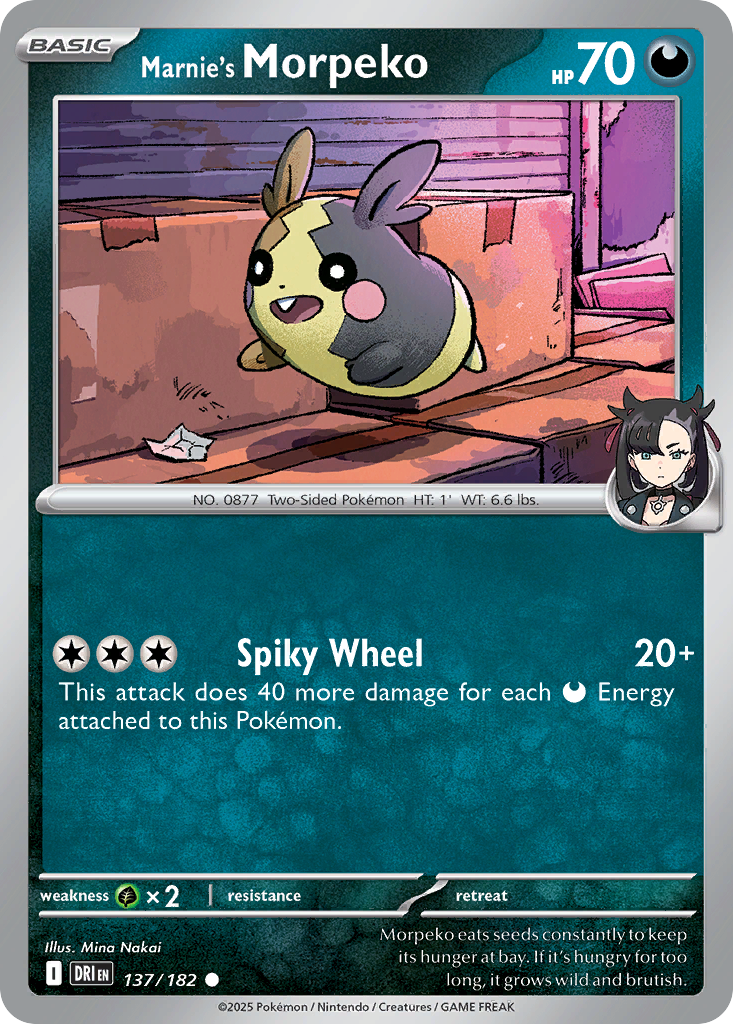 Marnie's Morpeko - 137/182 - Normal - NM - Common - Destined Rivals