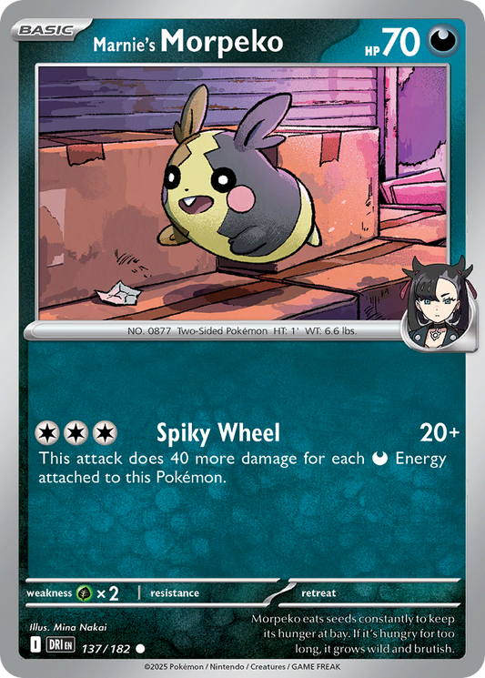 Marnie's Morpeko - 137/182 - Normal - NM - Common - Destined Rivals