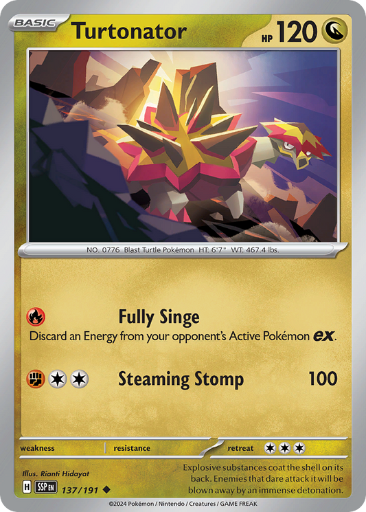 Turtonator - 137/191 - Normal - NM - Uncommon - Surging Sparks