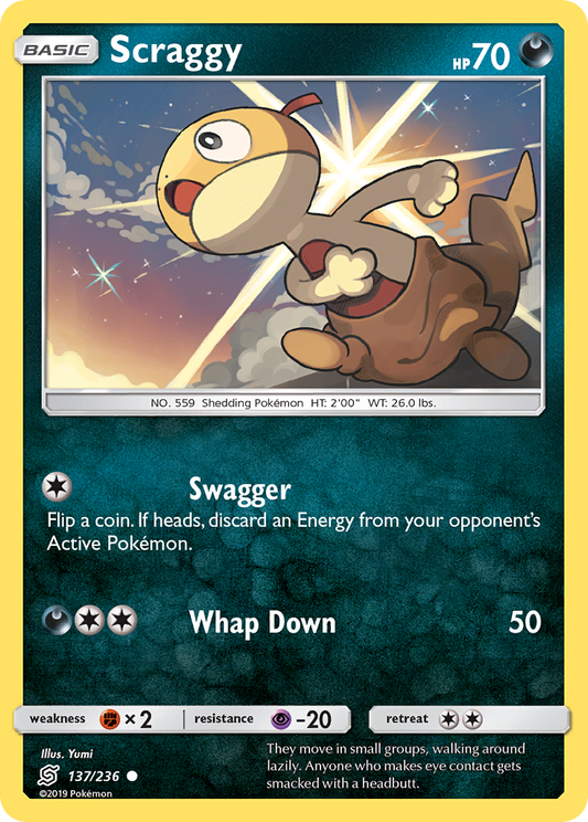 Scraggy - 137/236 - Normal - NM - Common - Unified Minds
