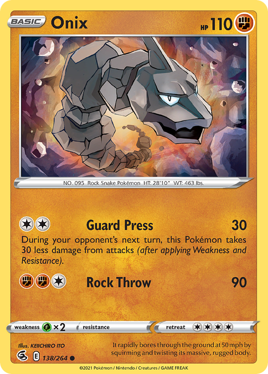 Onix - 138/264 - Normal - NM - Common - Fusion Strike