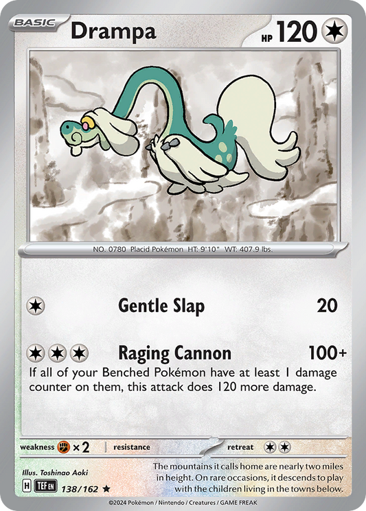 Drampa - 138/162 - Reverse Holofoil - NM - Rare - Temporal Forces