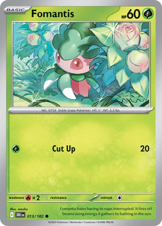 Fomantis - 13/182 - Normal - NM - Common - Destined Rivals
