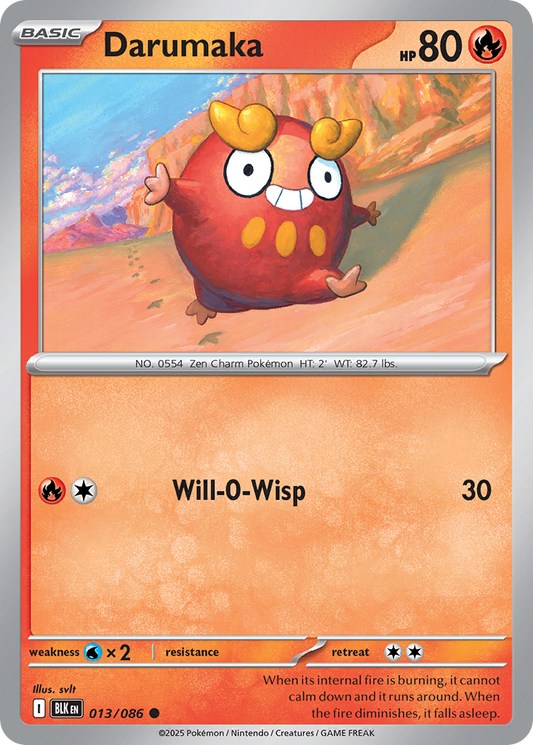 Darumaka - 13/86 - Reverse Holofoil - NM - Common - Black Bolt