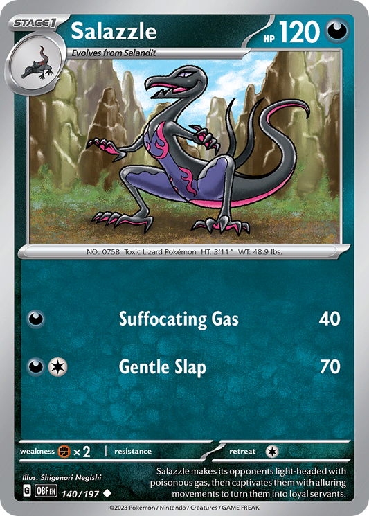 Salazzle - 140/197 - Reverse Holofoil - NM - Uncommon - Obsidian Flames