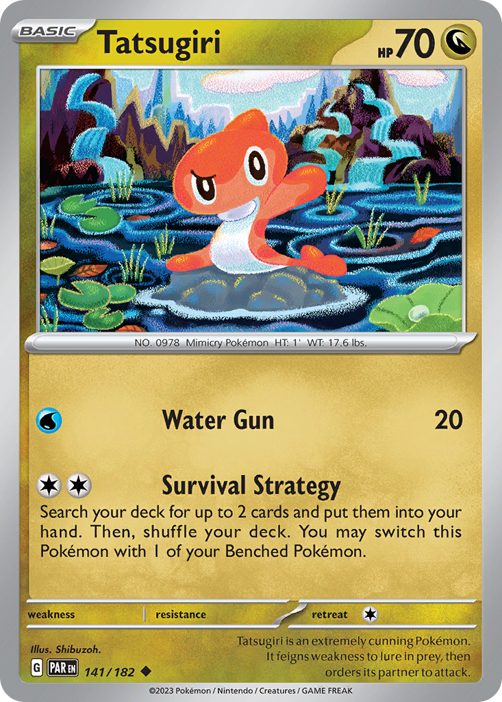 Tatsugiri - 141/182 - Reverse Holofoil - NM - Uncommon - Paradox Rift