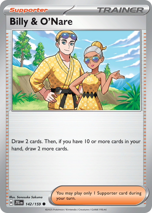 Billy & O'Nare - 142/159 - Reverse Holofoil - NM - Common - Journey Together