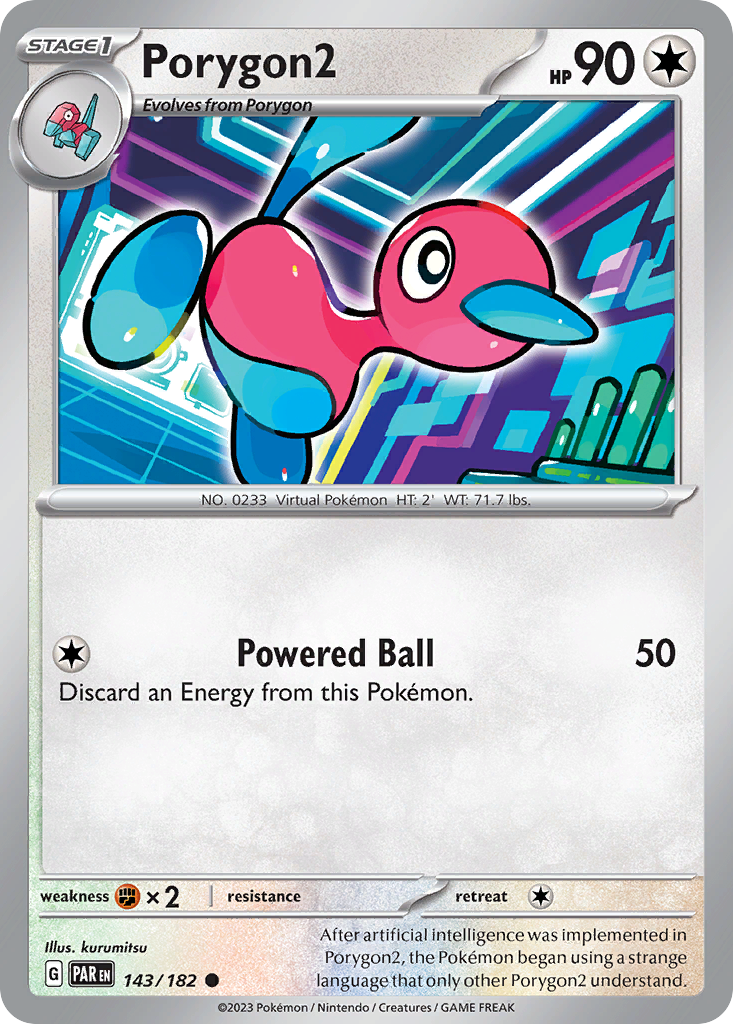 Porygon2 - 143/182 - Reverse Holofoil - NM - Common - Paradox Rift