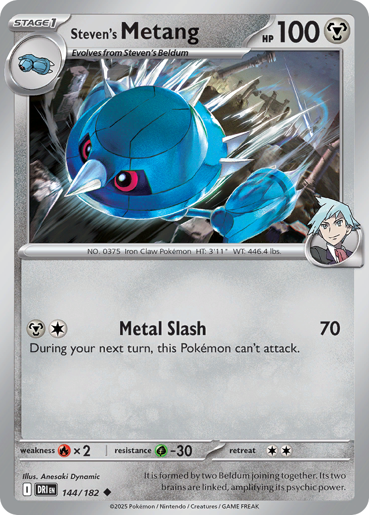 Steven's Metang - 144/182 - Normal - NM - Uncommon - Destined Rivals