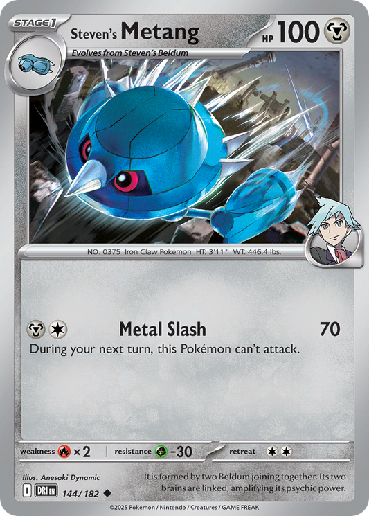 Steven's Metang - 144/182 - Normal - NM - Uncommon - Destined Rivals