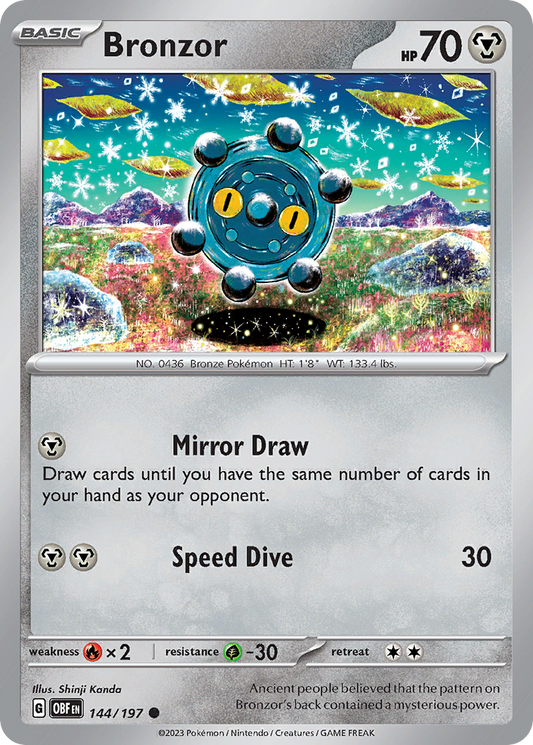 Bronzor - 144/197 - Normal - NM - Common - Obsidian Flames