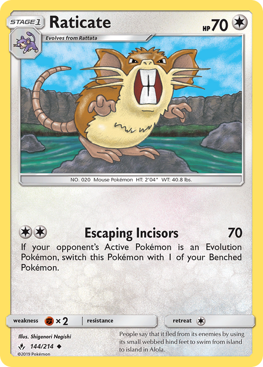 Raticate - 144/214 - Normal - NM - Uncommon - Unbroken Bonds