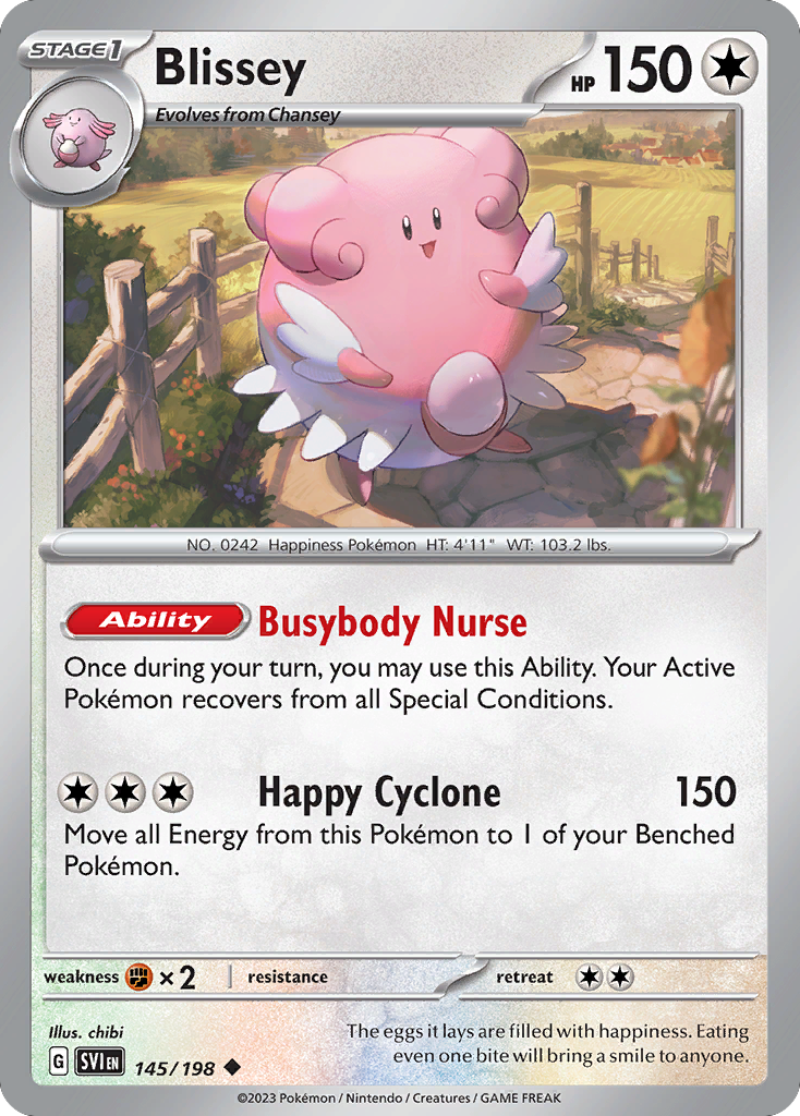 Blissey - 145/198 - Normal - NM - Uncommon - Scarlet & Violet
