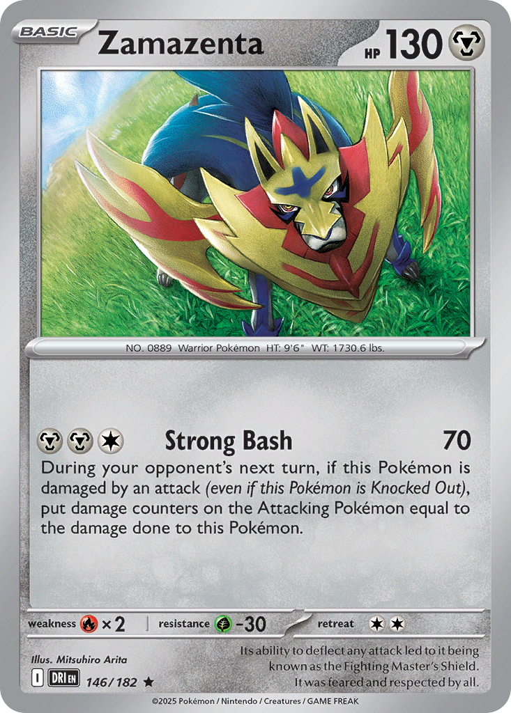 Zamazenta - 146/182 - Holofoil - NM - Rare - Destined Rivals