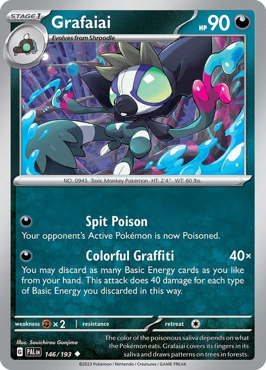 Grafaiai - 146/193 - Reverse Holofoil - NM - Uncommon - Paldea Evolved