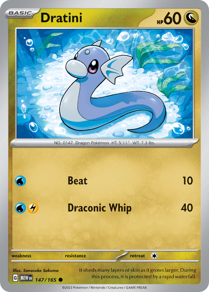 Dratini - 147/165 - Normal - NM - Common - 151