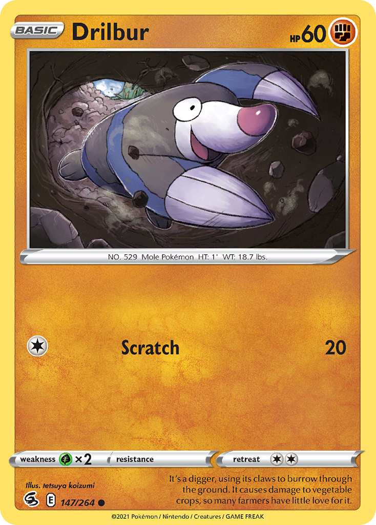 Drilbur - 147/264 - Normal - NM - Common - Fusion Strike