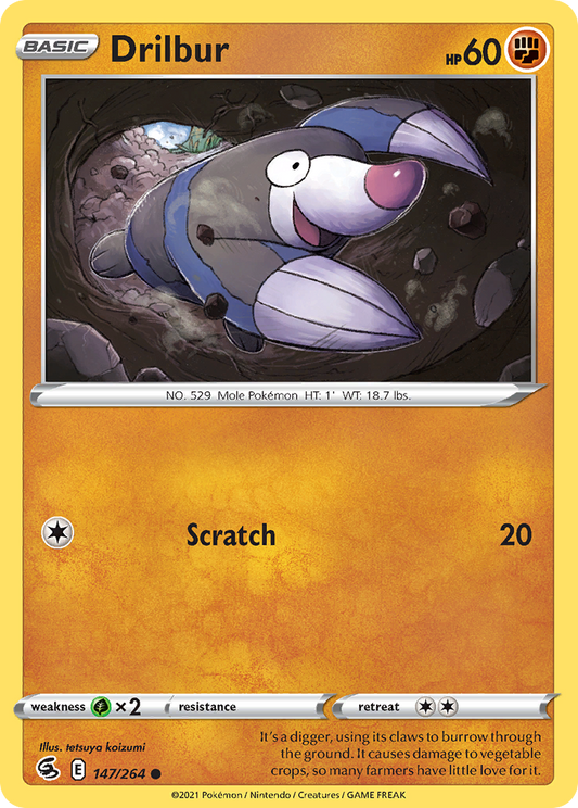 Drilbur - 147/264 - Normal - NM - Common - Fusion Strike