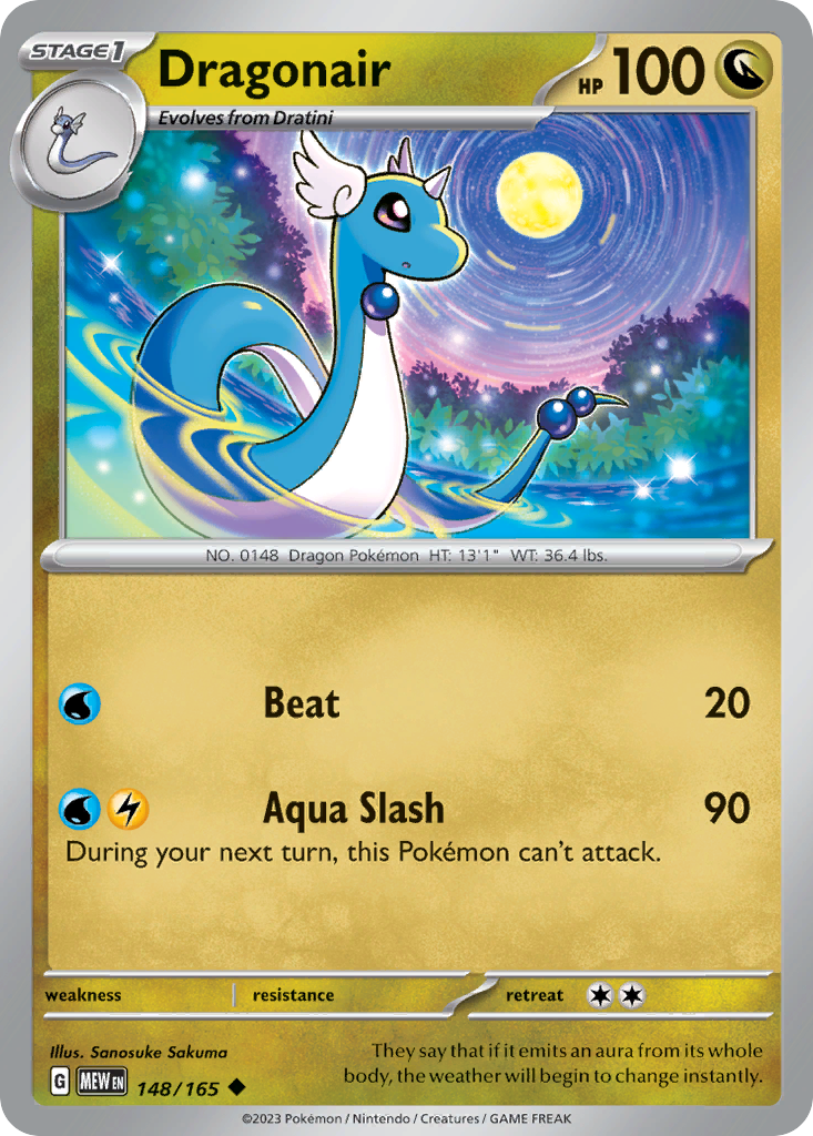 Dragonair - 148/165 - Normal - NM - Uncommon - 151