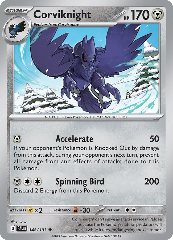 Corviknight - 148/193 - Normal - NM - Uncommon - Paldea Evolved
