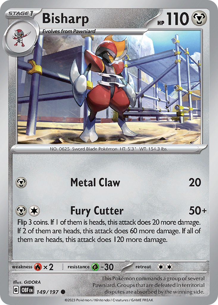 Bisharp - 149/197 - Normal - NM - Common - Obsidian Flames