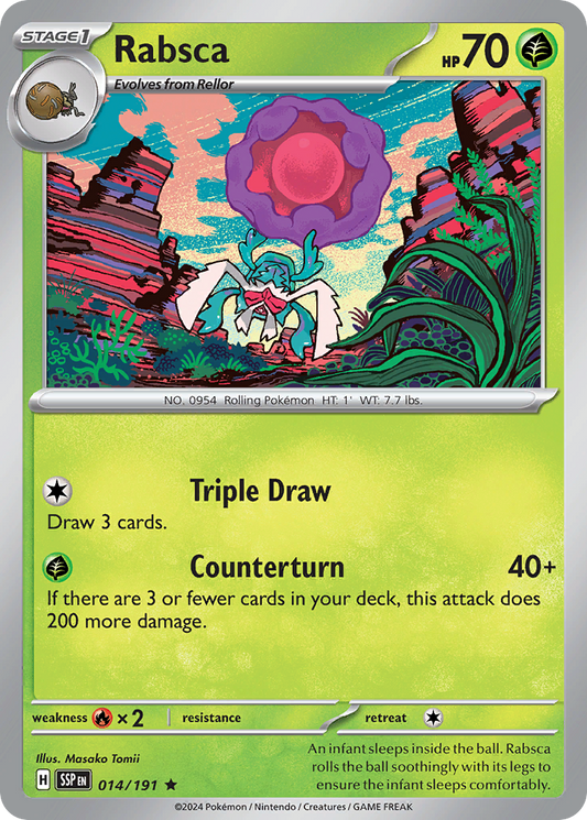 Rabsca - 14/191 - Reverse Holofoil - NM - Rare - Surging Sparks