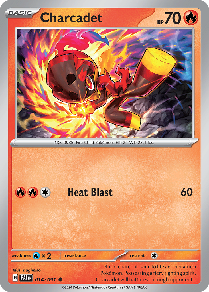 Charcadet - 14/91 - Reverse Holofoil - NM - Common - Paldean Fates