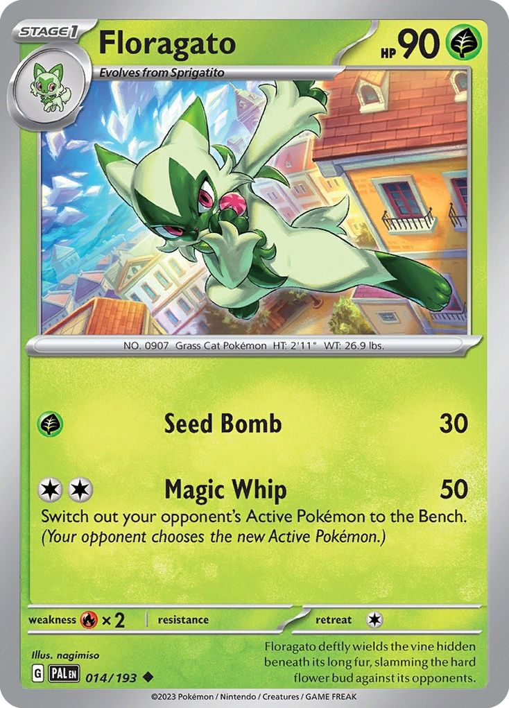 Floragato - 14/193 - Normal - NM - Uncommon - Paldea Evolved